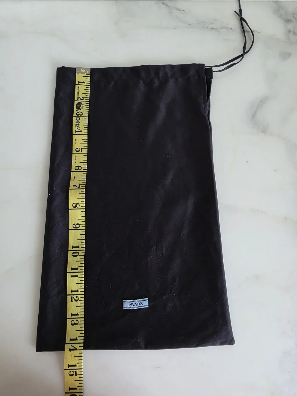 Prada Black Drawstring Dust Bag Medium Pouch Authentic 9x14